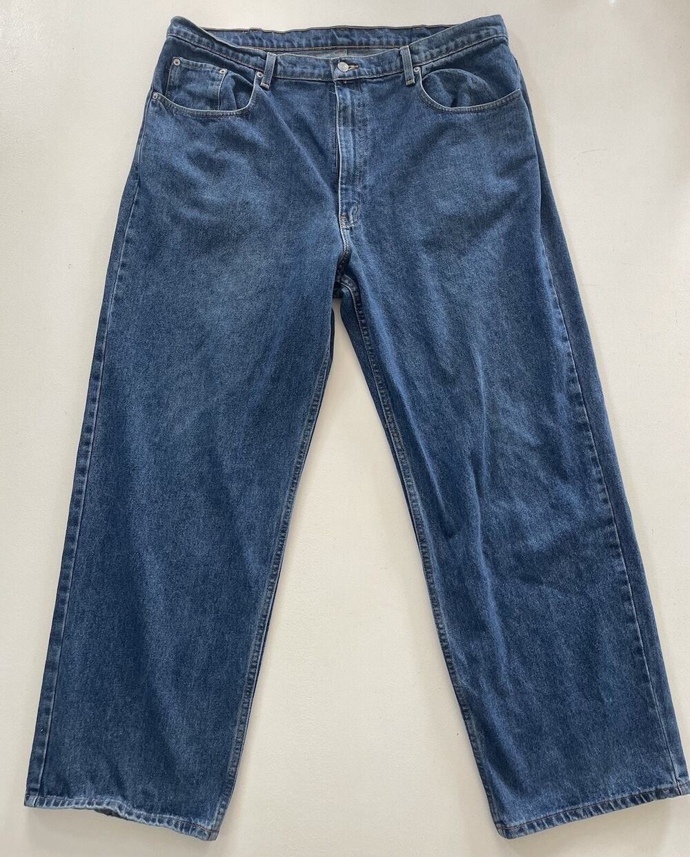 Men's Polo Ralph Lauren Blue Denim Banner Jean Medium Wash Straight Size 40x32
